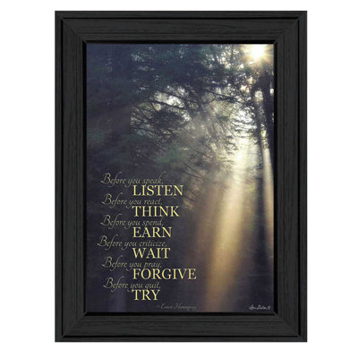 Before You Framed Wall Art for Living Room, Home Wall Decor By Lori Deiter, Black Frame