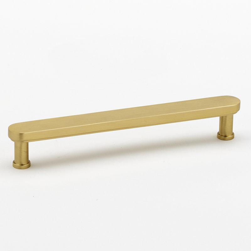Polished Brass 6" Modern Bar Pull with Mounting Hardware