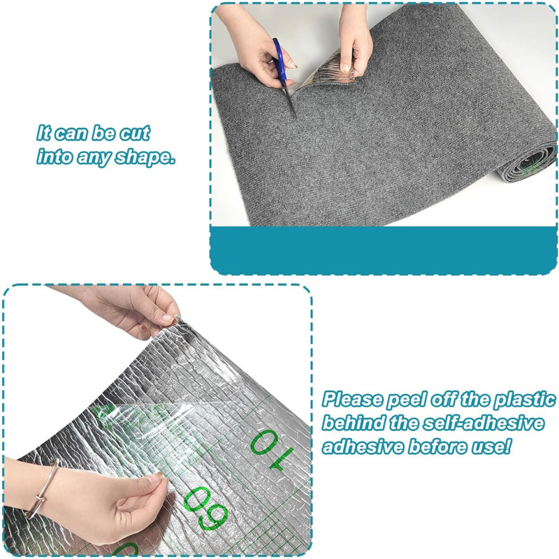 Trimmable Cat Scratching Post Carpet Covered 78.7”X15.8” Self-Adhesive Cat Tree Shelves Replacement Parts Mat Cat Scratcher For Cat Tree Shelves Steps Couch Furniture DIY Protector