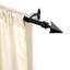 Tringle à rideaux extensible robuste en métal DECO Window pour fenêtres 52-144 po, 3/4 po, tringle à rideaux réglable avec fleurons décoratifs pour le salon, noir mat-137004866-137004895