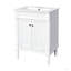 Meuble-lavabo 24 po avec lavabo supérieur, meuble de rangement moderne à 2 niveaux, meuble-lavabo simple, grandes tablettes de rangement-795905793