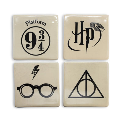Ceramic Square 4 Piece Coaster Set