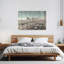 «Brooklyn Bridge Skyline Retro Vintage Abstract Architecture City», reproduction d'art murale-434207103