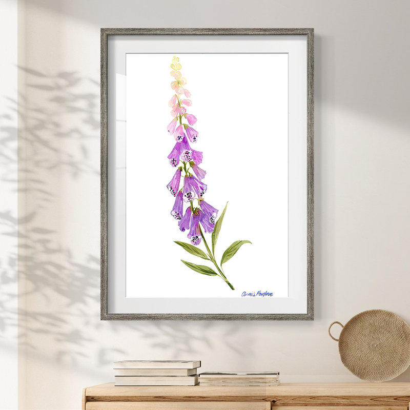 Annie's Foxglove II - reproduction encadrée, Vieilli, H 28,5 po x l 20,5 po
