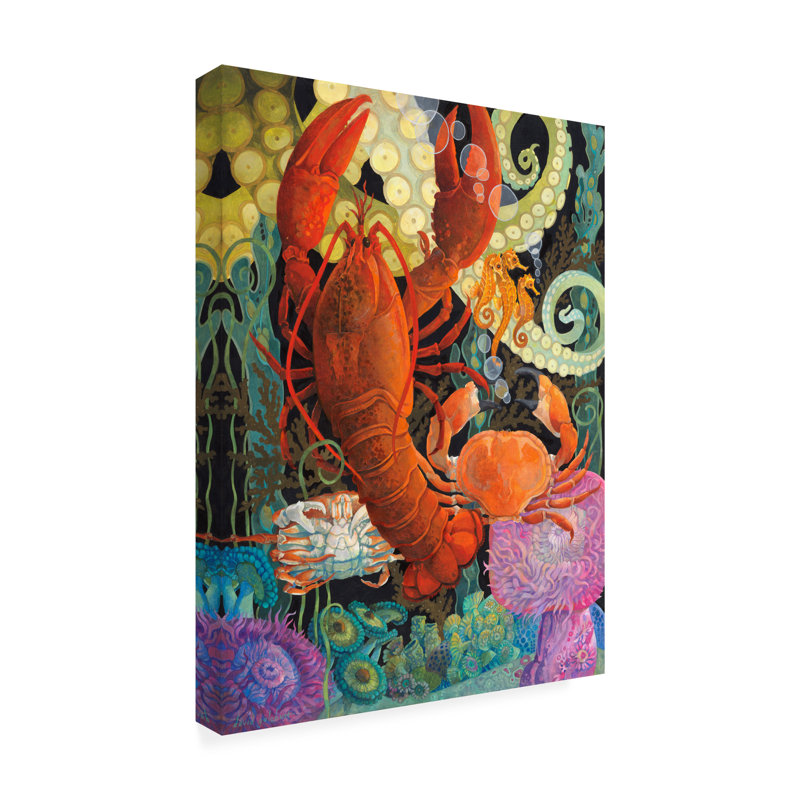 «Paytten Lobster Dance on Canvas» par David Galchutt, reproduction, H 24 po x l 18 po x P 2 po