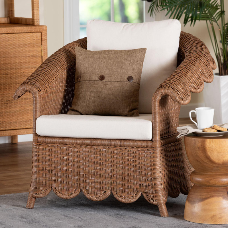 Detta Rattan 15"H Armchair 