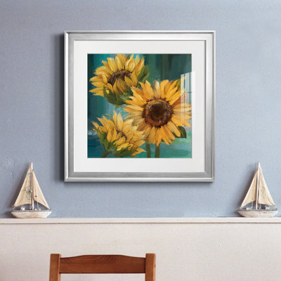 Tournesol I par J Paul - reproduction d'art sur papier encadrée
