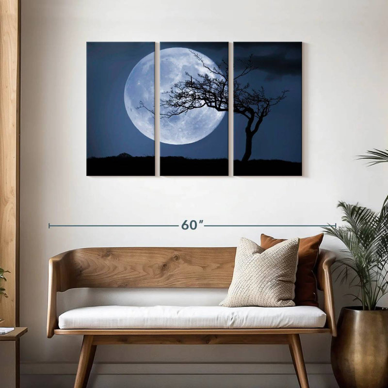 Oberle Moon And Tree, 28" H x 45" W