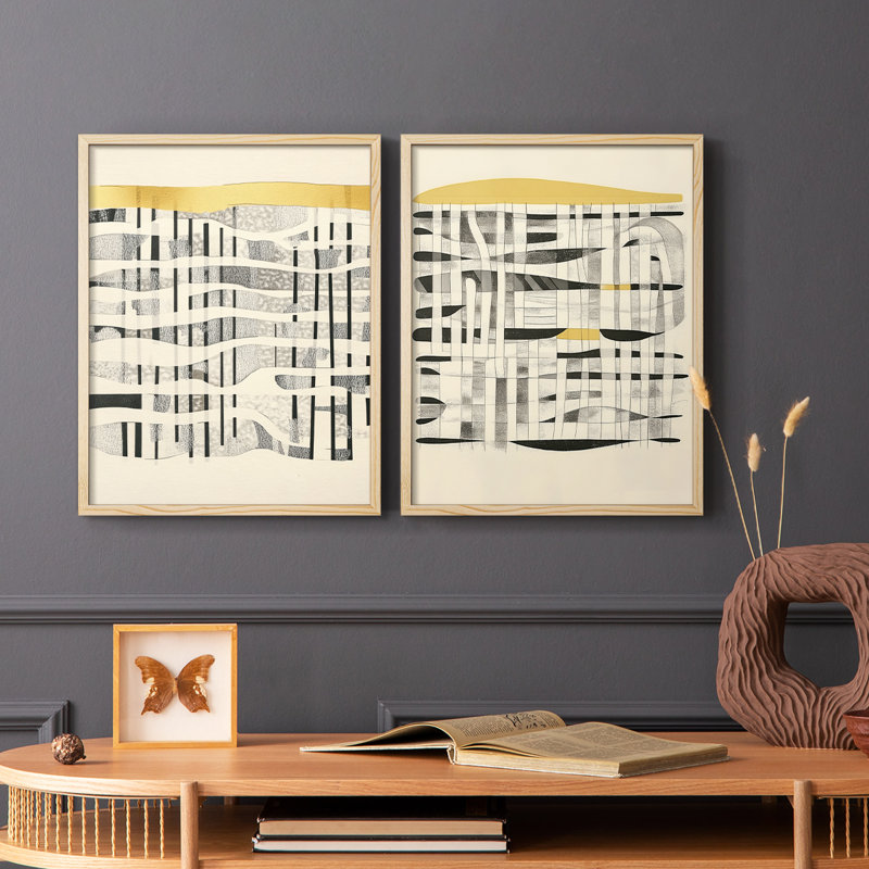 ABSTRACT Series cmxxix - reproduction encadrée de qualité supérieure - prête à être accrochée - aucun clou requis - aucun clou requis