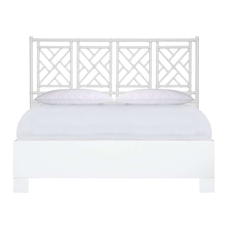 Lit plateforme Chippendale, Très grand, Blanc