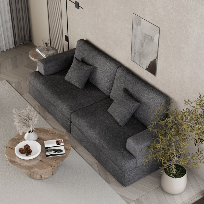 Canapé classique 92 po, Gris