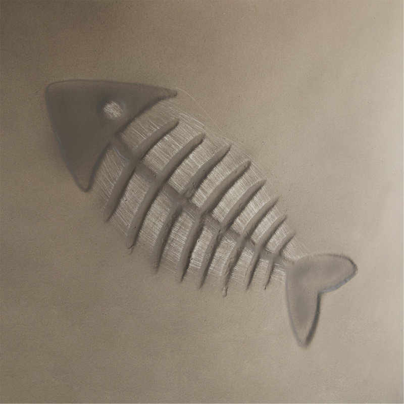 Charmante table d'appoint en oxyde de magnésium avec motif de poisson exquis pour une décoration élégante