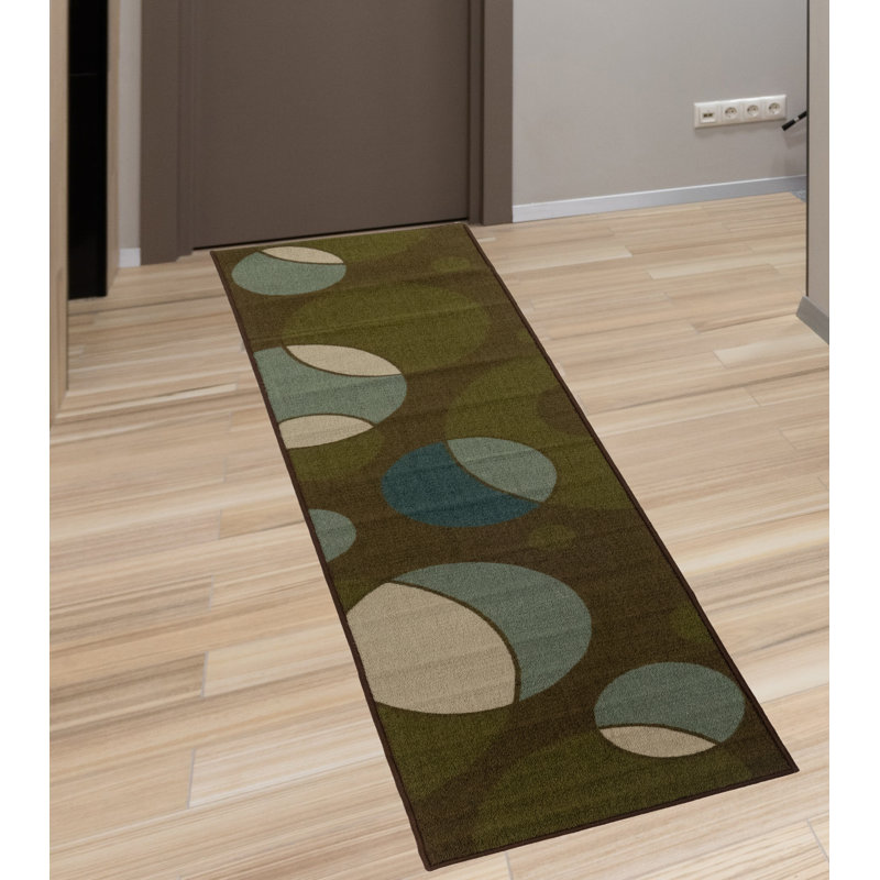 Tapis à motif géométrique antidérapant, Tapis de couloir 1 pi 11 po x 6 pi 11 po