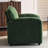 Fauteuil surdimensionné avec structure renforcée et dossier haut revêtu de chenille-114710328-114710330