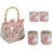 Sakura Cherry Blossoms With Rabbit Hexagonal Teapot With 4 Tea Cups Set-1581637966