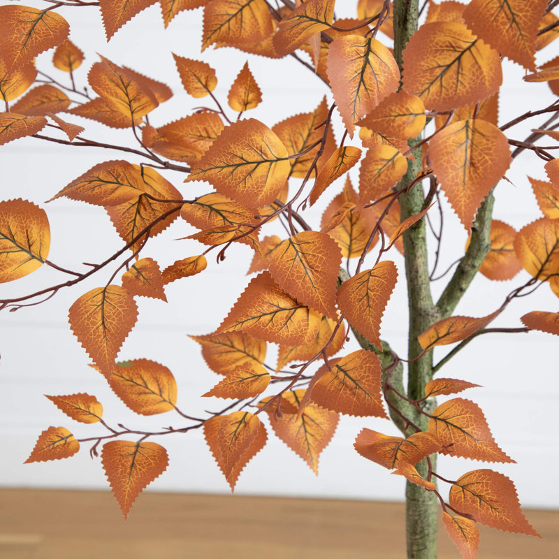 5Ft. Autumn Birch Leaf Artificial Fall Tree