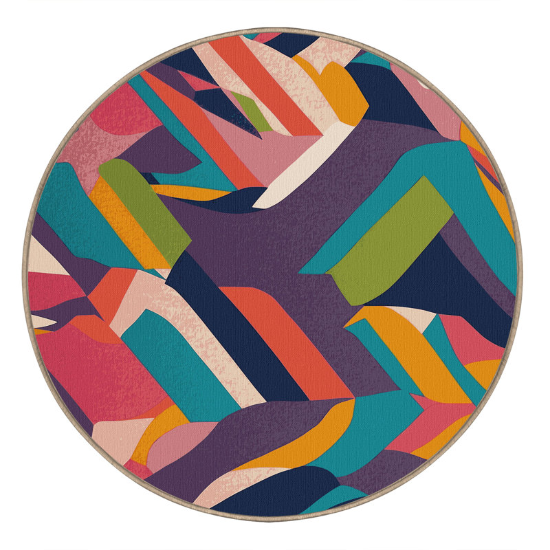 Luminous Vortex Rug, Round 8'
