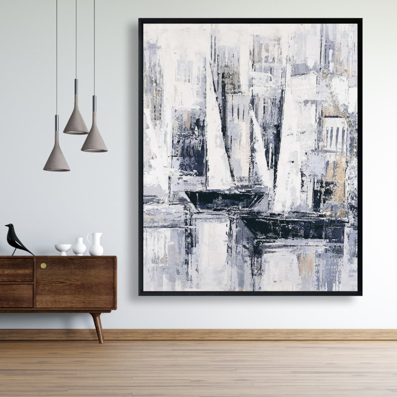 Industrial Style Sailboats Print On Canvas