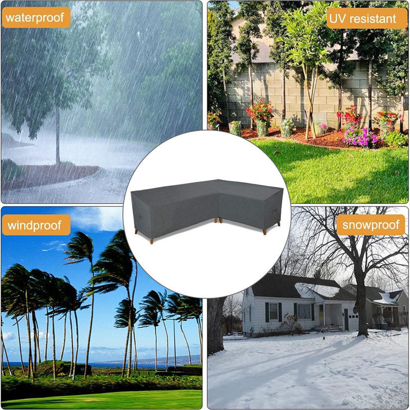 Waterproof L-Shaped Patio Sectional Covers