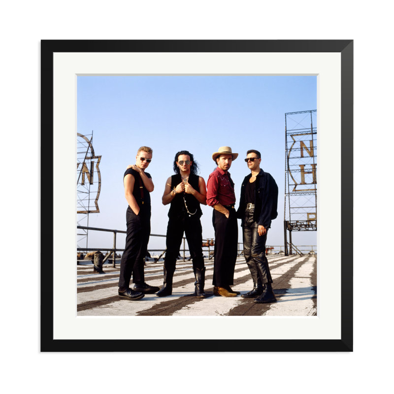 U2 in LA 1988, Black, 25" H x 25" W
