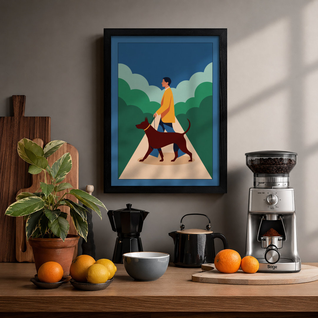 Figure and Hound Modern - Framed Print