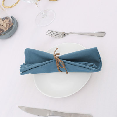 Linen Textured Dinner Cloth Napkins Set of 12 (18" X 18") Waterproof Extra Soft Thick Durable Reusable Napkins with Hemmed Edges for Weddings and Everyday Use