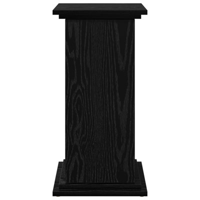  Display Stand With Storage Black Oak 12.2 X 11.8 X 23.6 In Engineered Wood