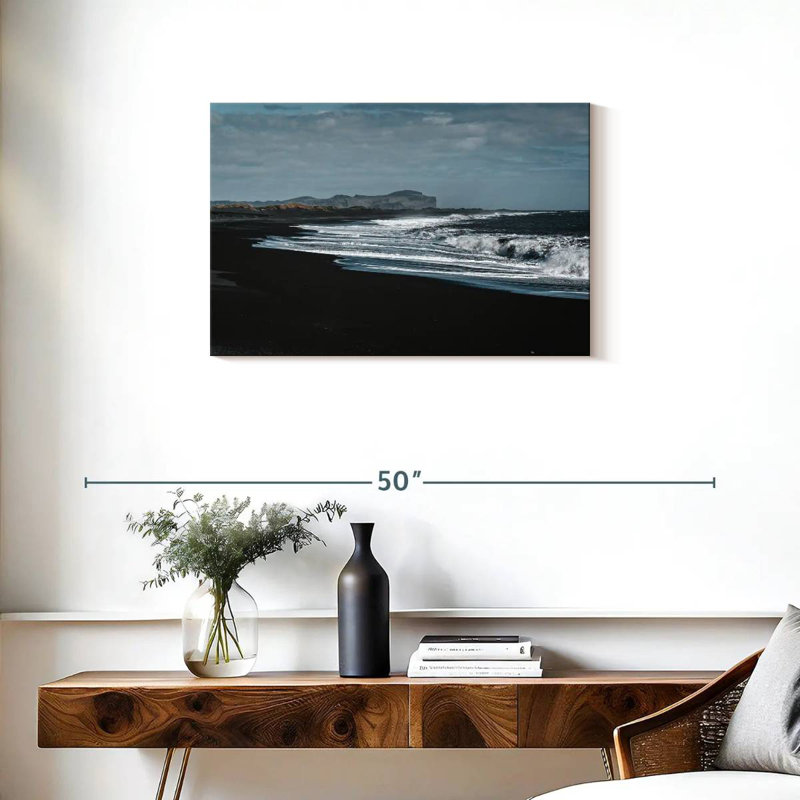 Plage de sable noir Gillard Vik, H 20 po x l 30 po