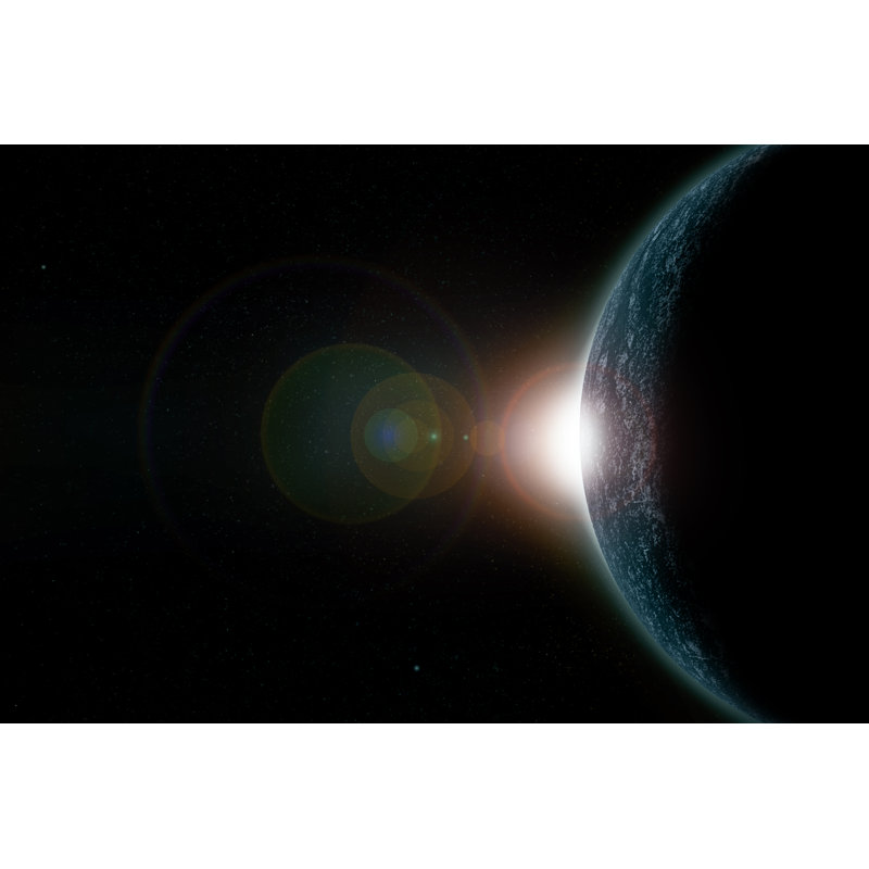Space Sunrise by Tusumaru - Wrapped Canvas Print, 51cm H x 76cm W x 3.8cm D