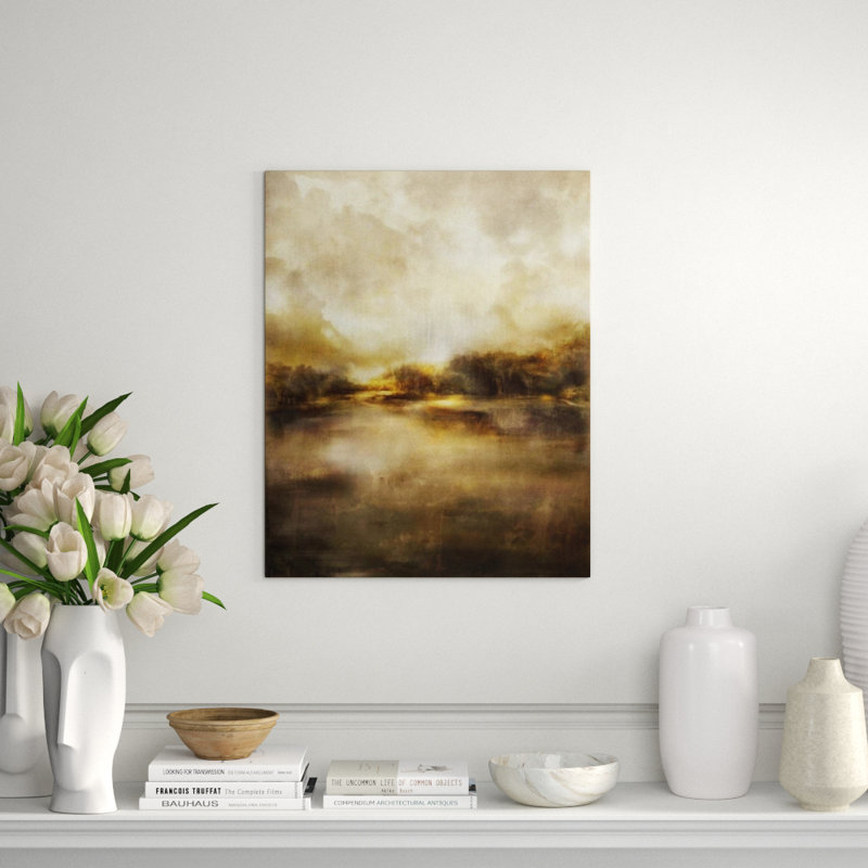 Sunrise Horizon Print by James McAllen, Knife Gel, 58" H x 47" W x 1.5" D