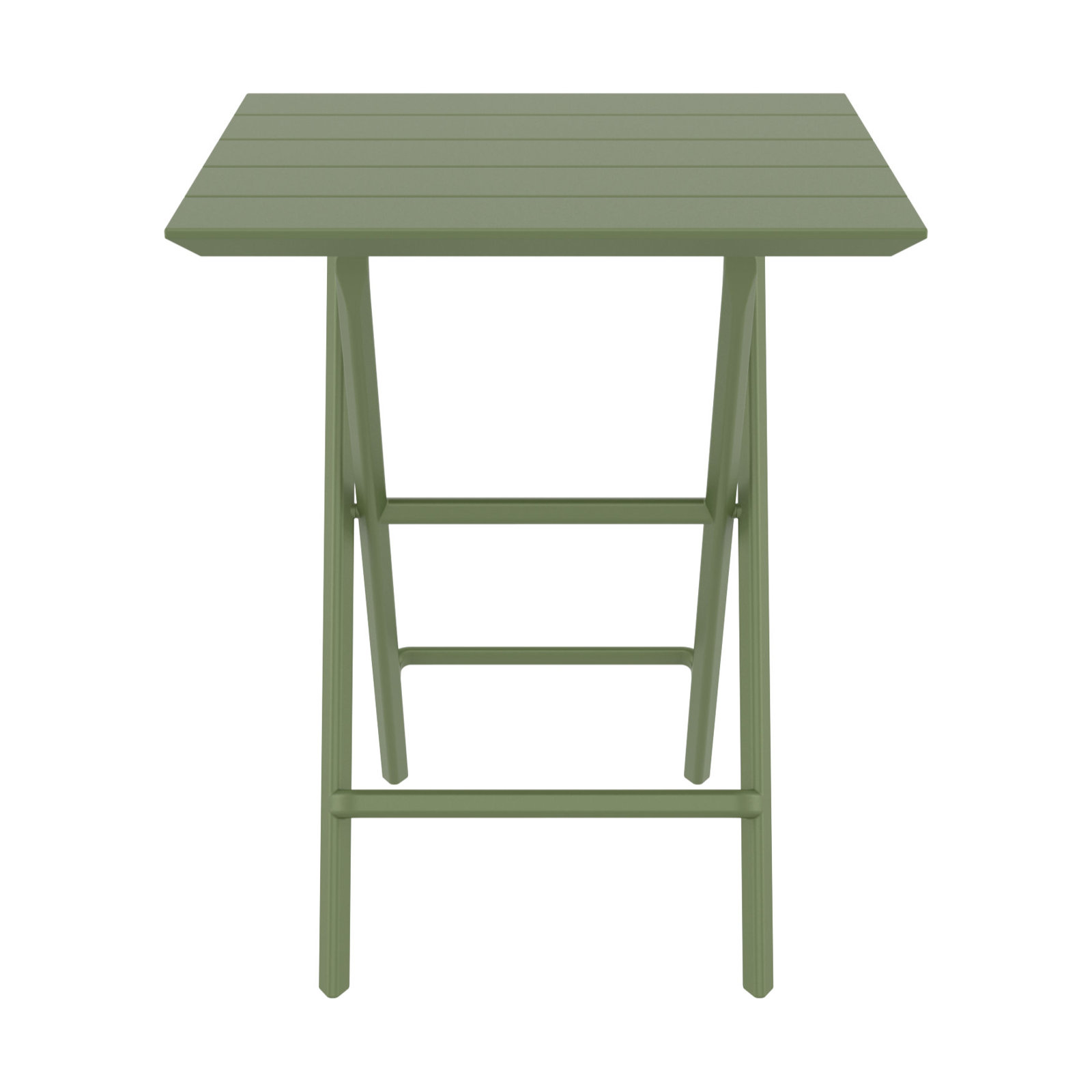 Helen Square Folding Bistro Table, Olive Green