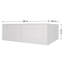Armoire murale standard HOMEIBRO Cozy Design, en contreplaqué, prête à assembler, 76 cm (L) x 61 cm (P) x 46 cm (H), de couleur gris tourterelle.-915285825-915386484