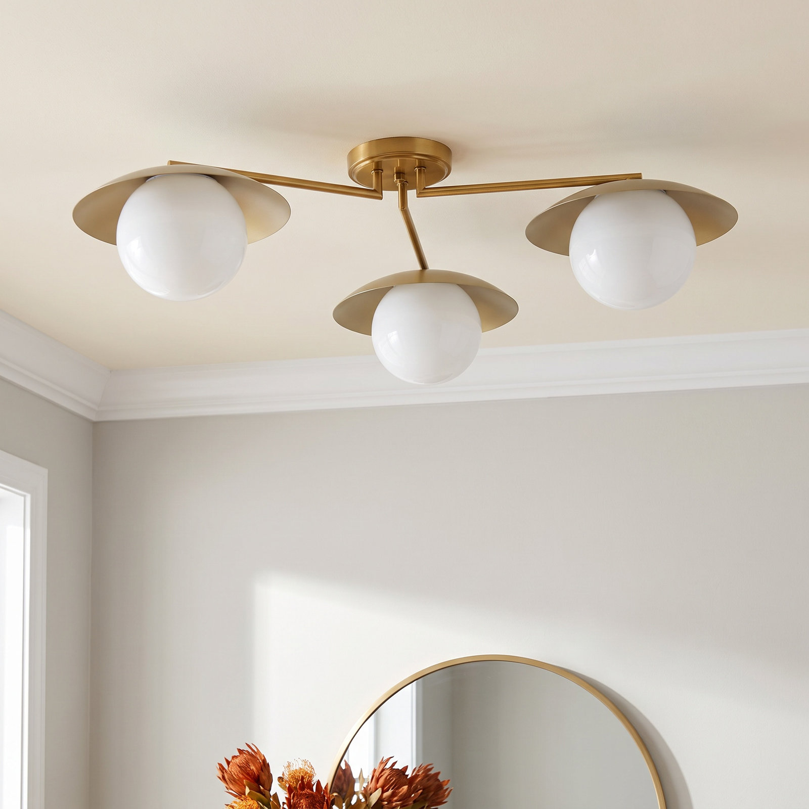 3-Light Semi Flush Mount