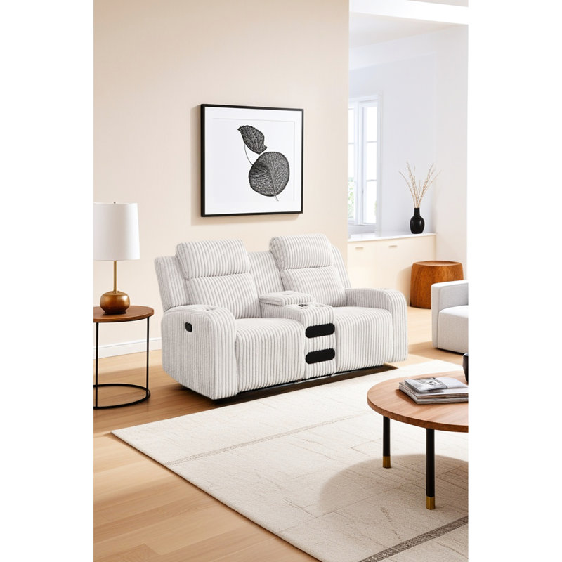 Fauteuil inclinable Corduroy 2, inclinaison manuelle avec haut-parleur intégré, recharge sans fil et fonction de rebond rapide pour un confort optimal. Revêtement en velours côtelé, chargement, haut-parleur. Rembourrage doux comme un nuage. Gris. Accueil Bliss