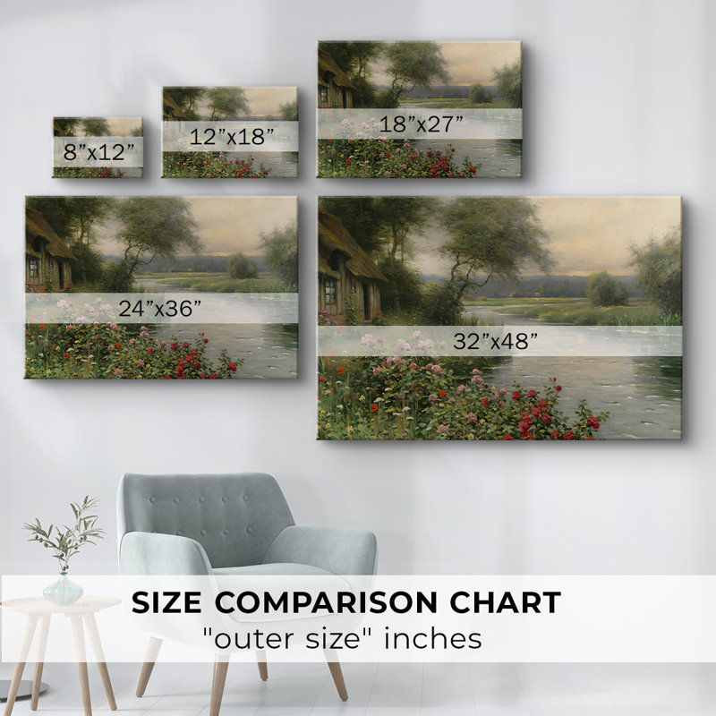 Paysages rétro-CXCIV -Galerie enveloppée Cavas, 18 x 27