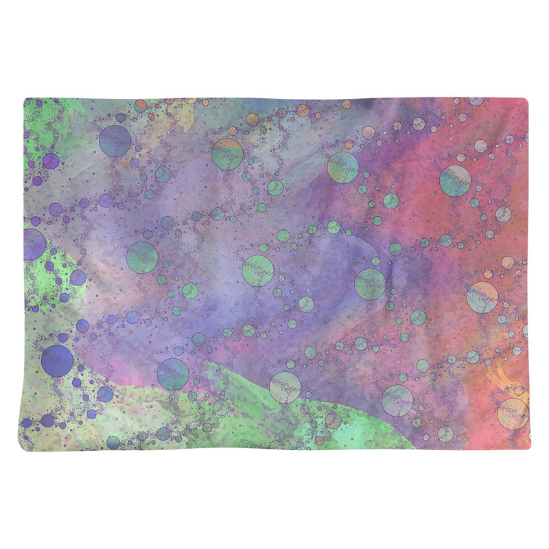 Napperon en planètes et étoiles 18 po, Alternance de couleurs multicolores
