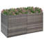 Jardinière vidaXL, structure en acier gris, jardinières en rotin PE