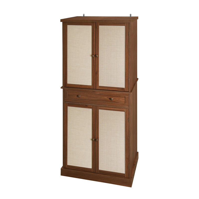 Armoire 4 portes avec 1 tiroir, Naturel