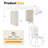 Rectangle Marble Top Double Pedestal Dining Table Set-1080282300