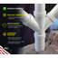 4 po x 4 po x 2 po x 2 po avec moyeu réducteur à double fil en PVC, drain en PVC blanc, raccord d'évacuation et d'évacuation, (paquet de 5)