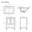 Meuble-lavabo autoportant en chêne 24 po avec plateau d'évier Château-105680438-105680442-121323633