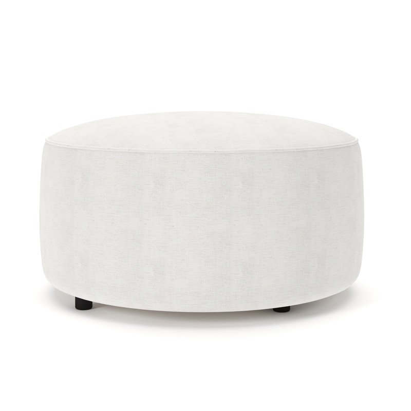 Repose-pieds rembourré Murano, Chenille Crypton® neige Nomad