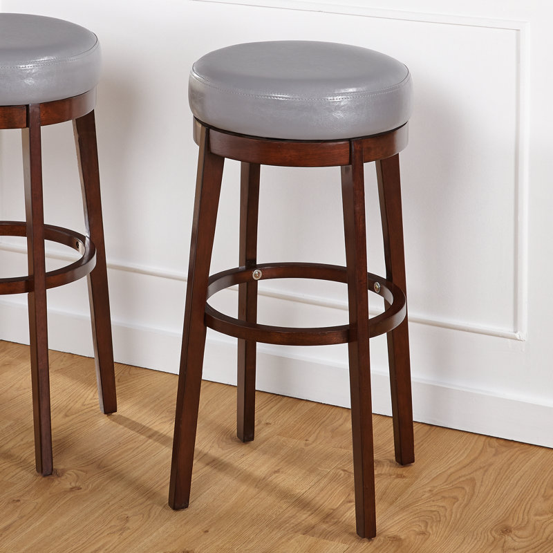 Tabouret de bar et de comptoir pivotant Attis, Gris, Tabouret de bar (assise de 30 po de hauteur)