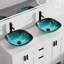 Margaux Freestanding Standard Free Standing Single Double Vanity Bathroom Vanity With Glass Top-1896926630