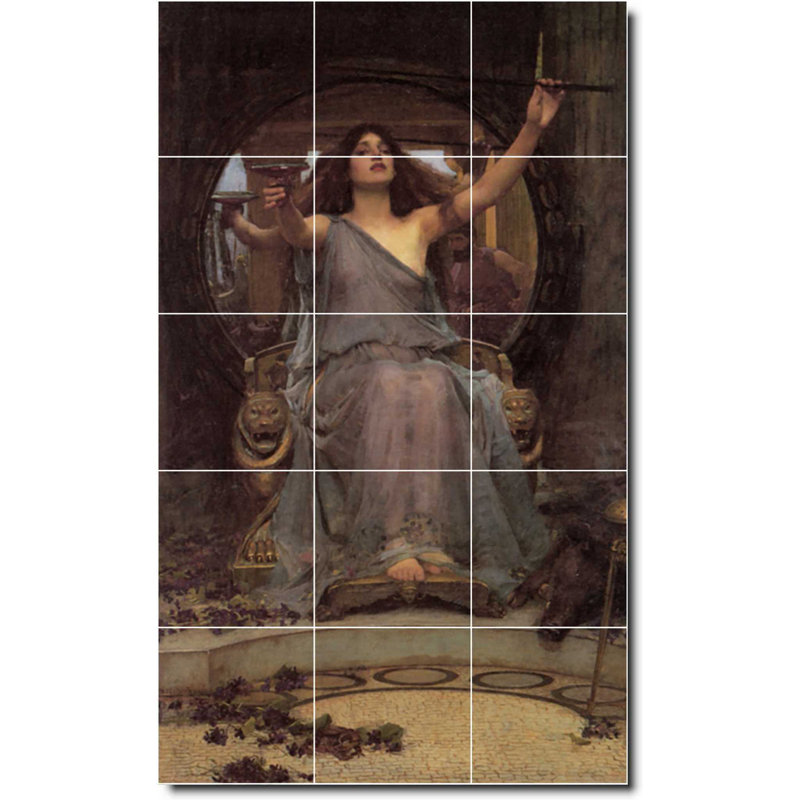 Carreau de céramique décorative 18 po x 30 po 6 po x 6 po, Peinture de John Waterhouse Mythology W09370