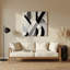 Art abstrait en métal bleu 41 formes abstraites-712331711
