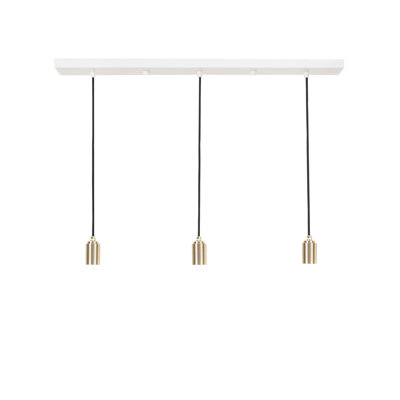 Linear Triple Pendant With Brass