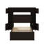 Lit double en bois avec armoire, tablette et prises-1982958623