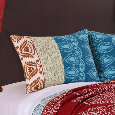 Taie décorative multicolore Kianna Greenland Home Fensions, 20 x 36
