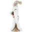 Santa Gnome Holding Pine Sprigs In Plush Winter Hat Christmas Figure - 19"